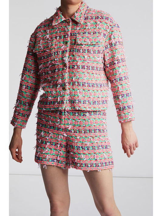 Rich & Royal Shorts Pink / Green Women