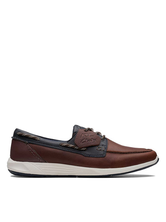 Clarks Leather Loafers "ATL Sail Go" Brown Men