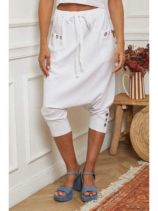 La Compagnie Du Lin Harem Trousers White Women