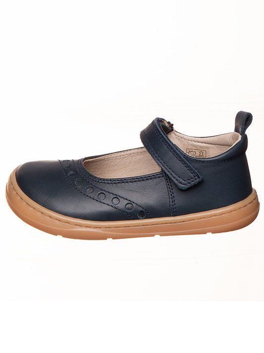 kmins Leather Barefoot Shoes Navy Women