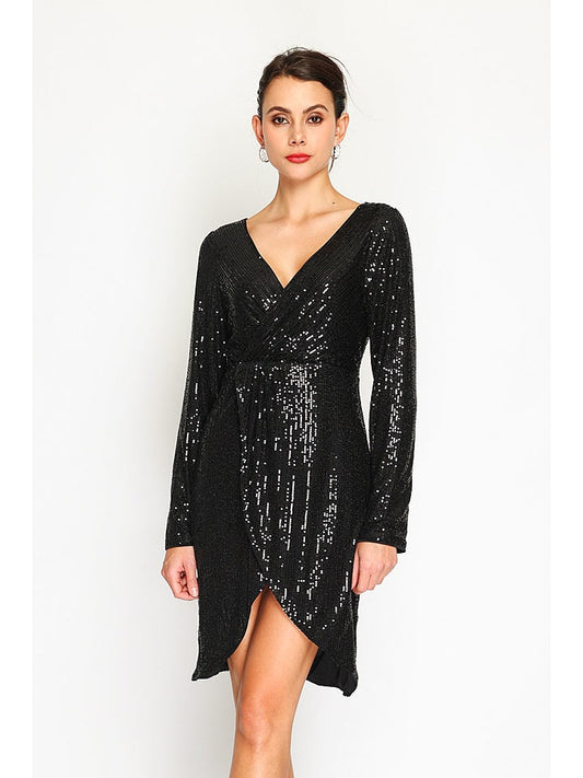 ASSUILI Sequin Dress Black Women