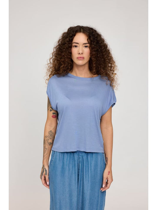 MAZINE Shirt "Cropped" Light Blue Women