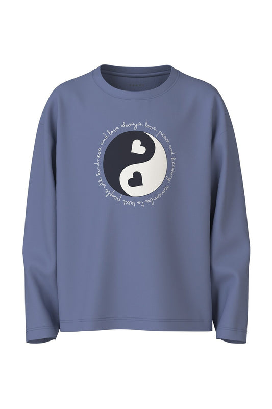 Name it Nkfveen 2P Ls Rlx Top Blue Ice Women