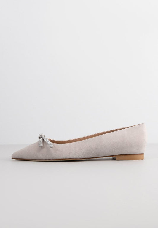 Stuart Weitzman SW BOW FLAT Beige (ZZO20FH97-S00) Women