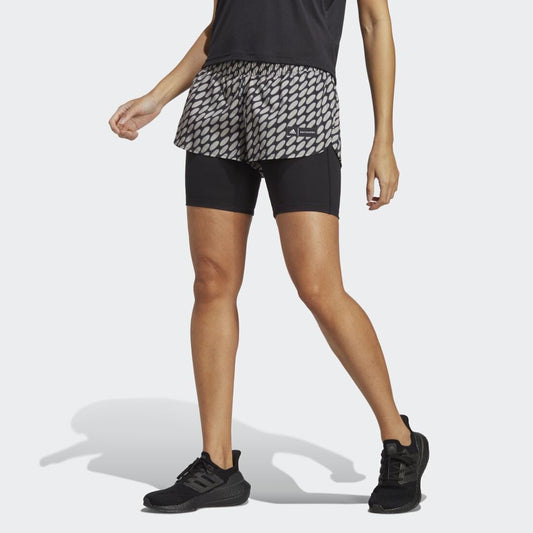 Adidas Shorts W MMK 2IN1SHORT (IB9464-BROWN_BLACK) Women