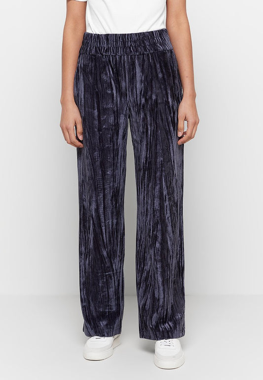 ONLY ONLALEXA HW STRAIGHT VELVET PANT TLR Dark blue (ZZO1T1K32-T00) Women