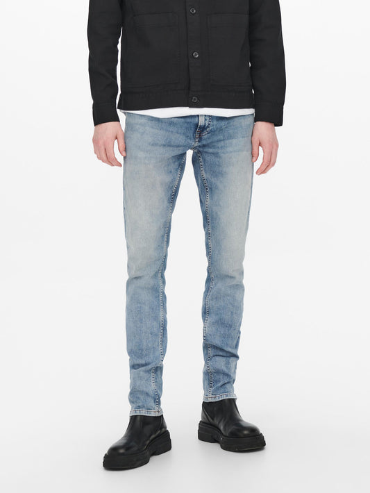 Only & Sons Slim Fit Jeans With Embroidered Effect Loom Blue (22021409-3215487) Men