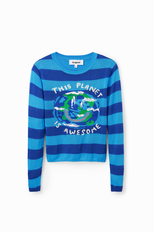 Desigual Jumper Planet Mineral Blue (23SWJF44_5020) Women