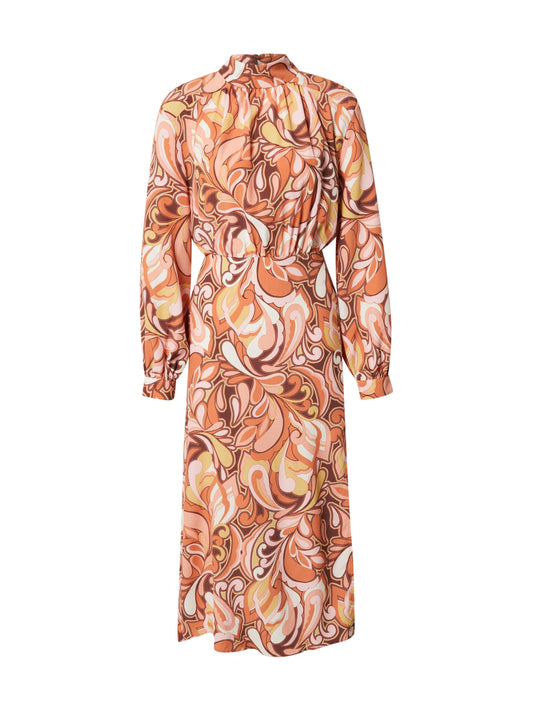 Nasty Gal Abstract Print High Neck Midi Dress (8008495) Women