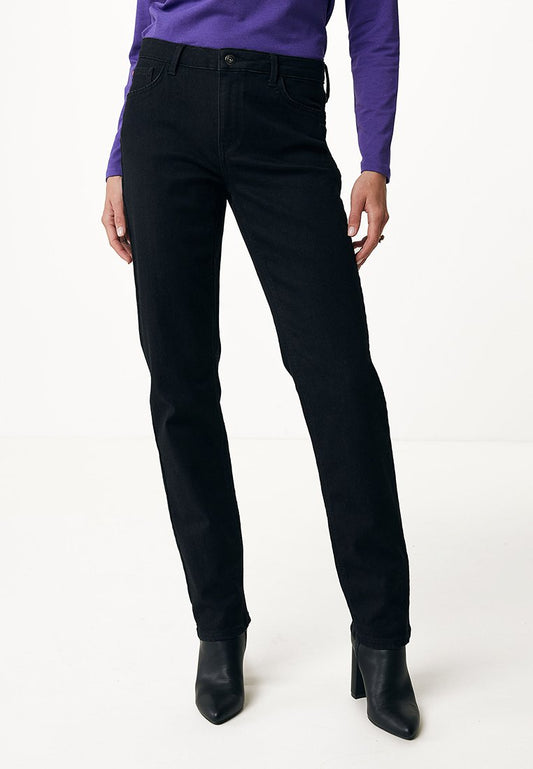 Mexx FENNA Mid waist/ Straight leg jeans Black (ZZO2FA408-Q00) Women