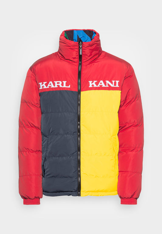 Karl Kani Retro Reversible Block Puffer Jacket / yellow/ navy Red (KK121005J-G11) Unisex