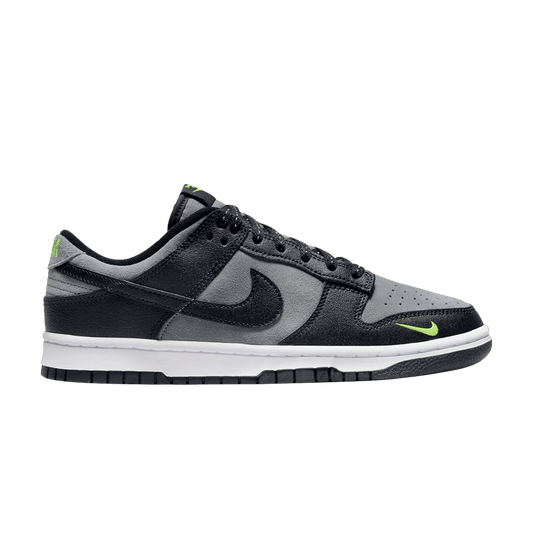Nike Dunk Low Black Cool Grey Volt Mini Swoosh (FQ2205-001) Unisex