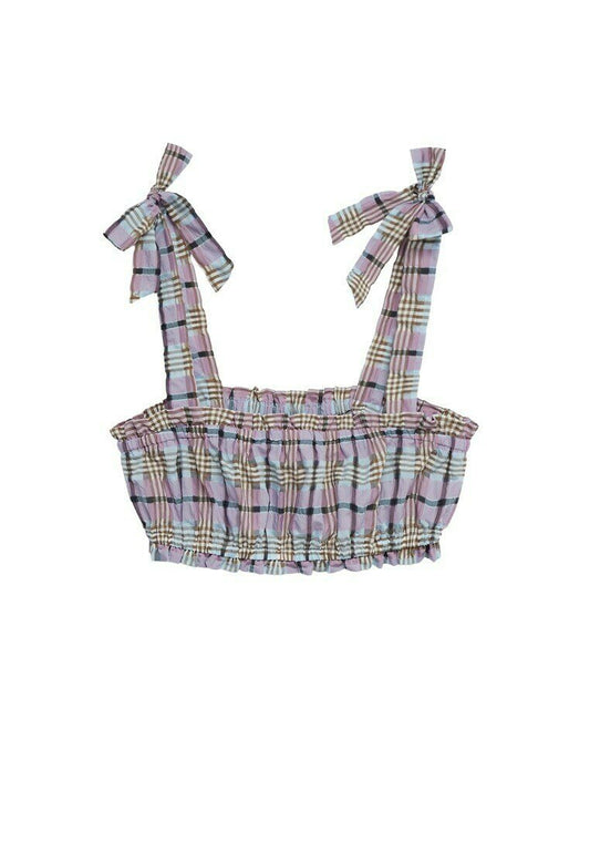 Mango Check crop top (M9121E3YB-I11) Women