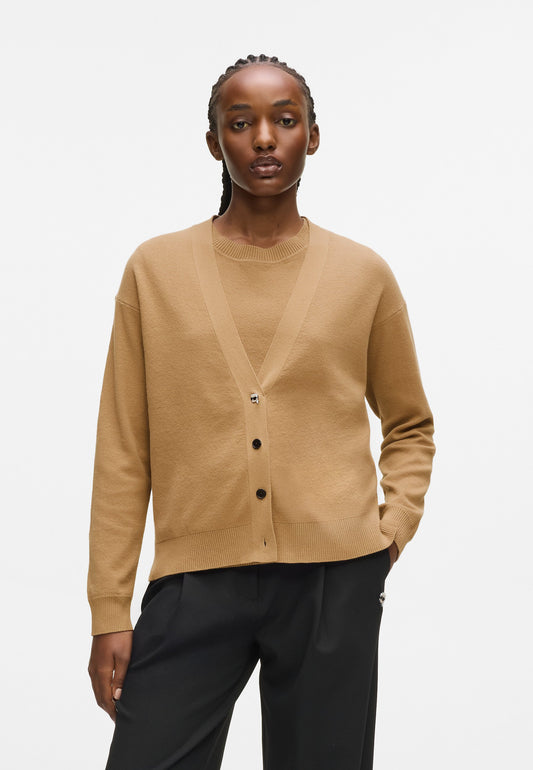 Karl Lagerfeld Ikon Knit Cardigan Nougat (B1W180061LG) Women