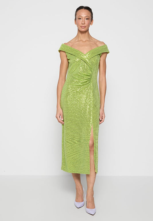 Swing Midi dress made of glittery jersey (ZZO32H914-E00) Women