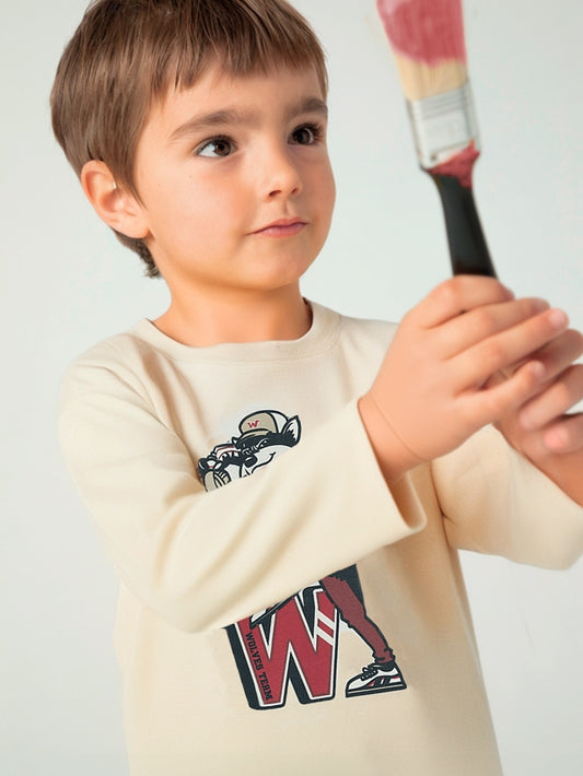 Mayoral T-shirts Cream (4.042-54) Kids