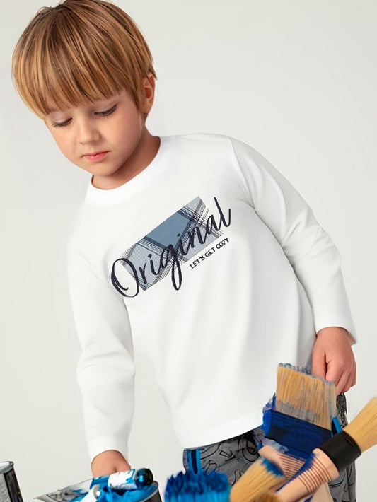 Mayoral Kids boys' T-shirts (4.046-55_White)