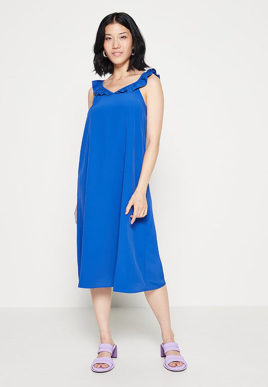 VILA VISIMPLY S/L FLOUNCE MID CALF DRESS/ZL (ZZO1K9X12-K00) Women
