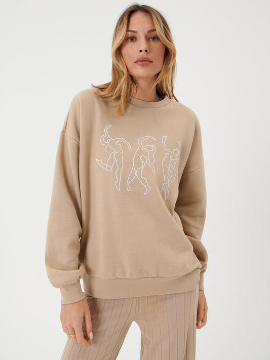 Sinsay Women hoodless sweatshirts (6260J-80X Beige)