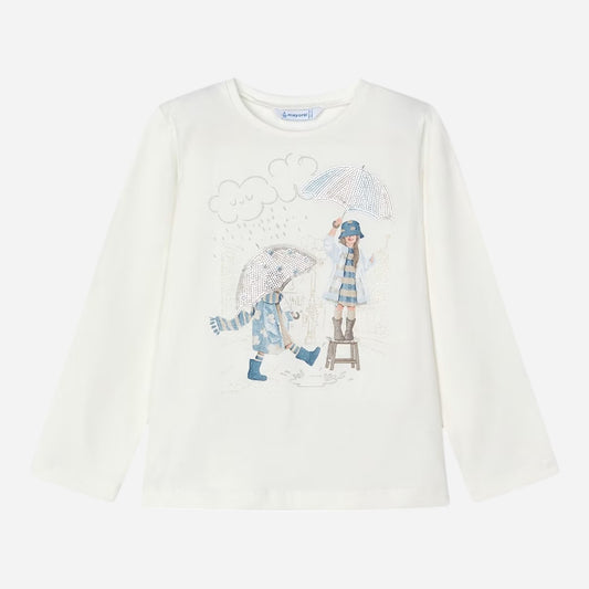 Mayoral Kids long-sleeved T-shirts (4.067-79_White)