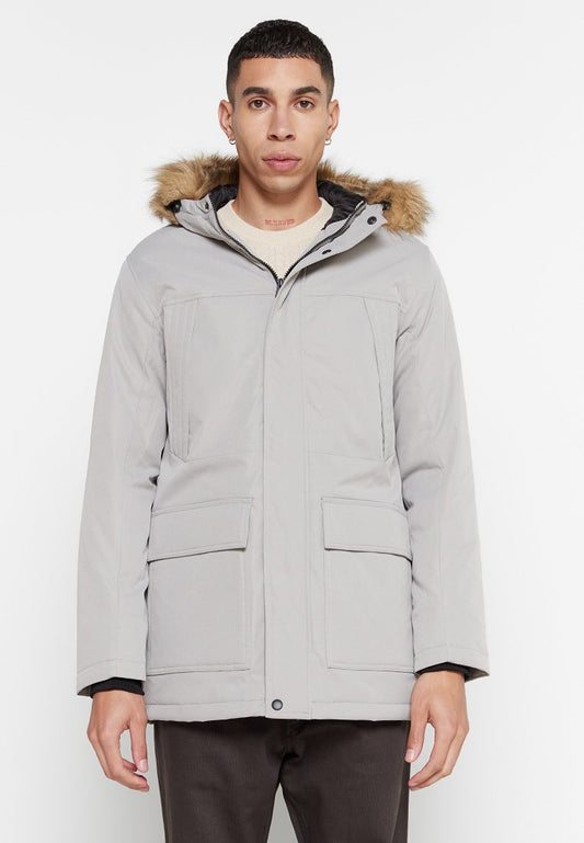 Jack & Jones JWHCHRIS PARKA FUR HOOD Grey (ZZO276F09-C00) Men