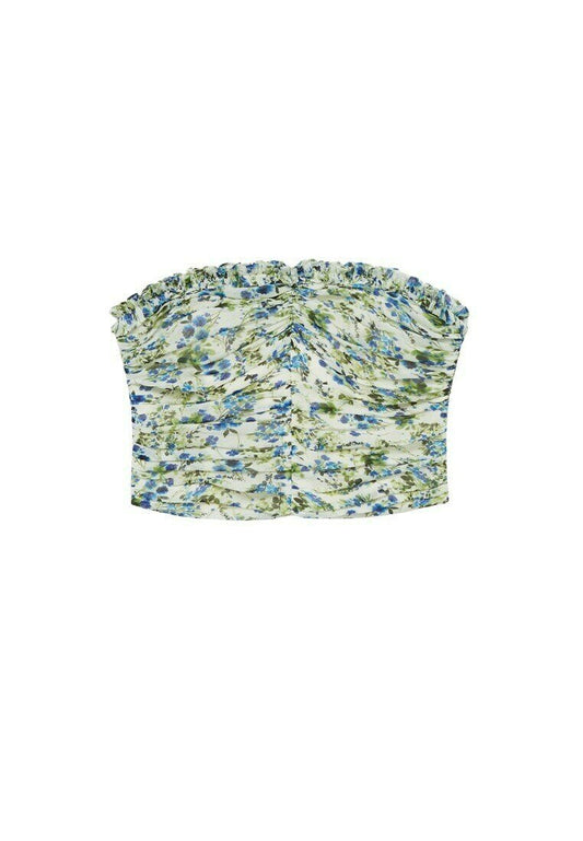 Gesmokte top met print Women