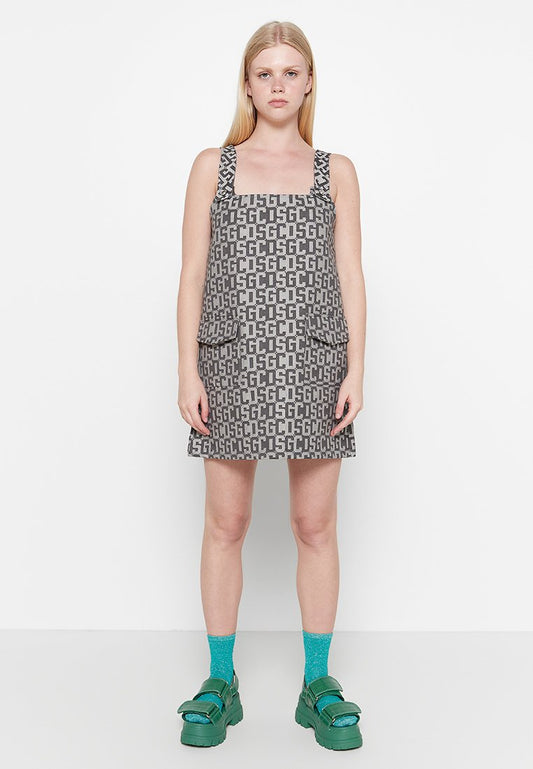GCDS CANVAS MONOGRAM POCKETS DRESS Women