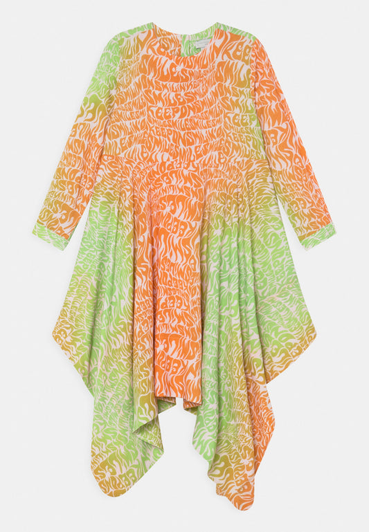 Stella McCartney Kids WOVEN DRESS orange (SJC23F006-E11) Kids