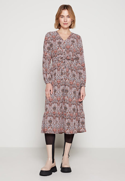 ONLY ONLNAYA POLY L/S AMY LONG DRESS PTM Multi-coloured (ZZO1T1K44-Q00) Women