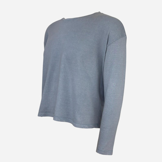 Sinsay long-sleeved T-shirts Sky Blue (2108F-55X) Women