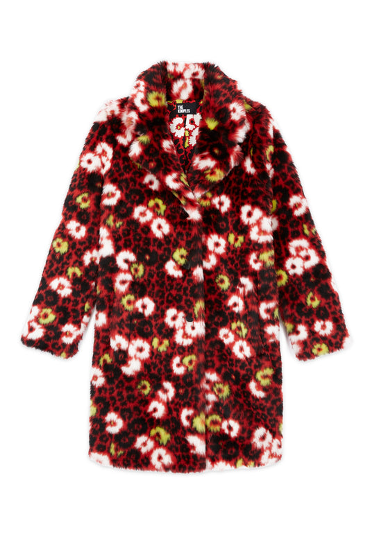 Fausse fourrure imprimée fleurie The Kooples MANTEAU Women