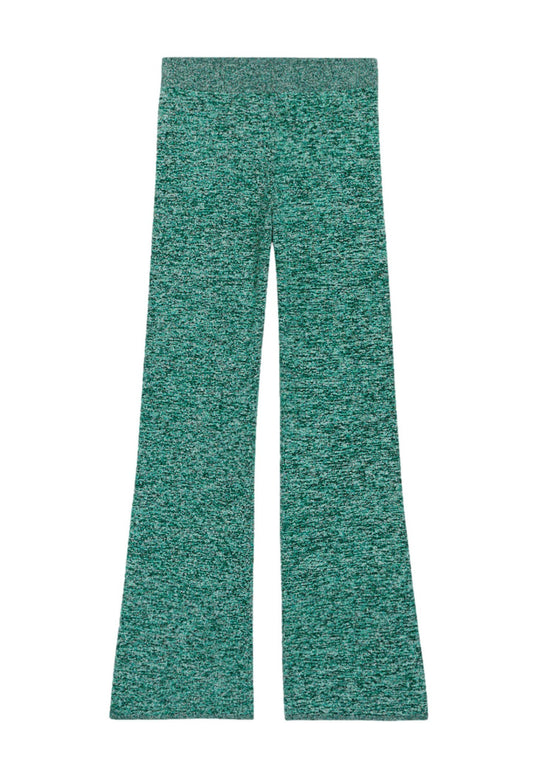 Claudie Pierlot Trousers en maille chinée Green (CLA21A01S-T11) Women