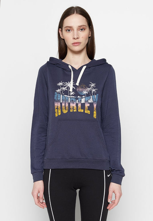 Hurley DELILAH BURNOUT PERFECT FLEECE HOODIE Dark Blue (ZZO2KZ003-K00) Women