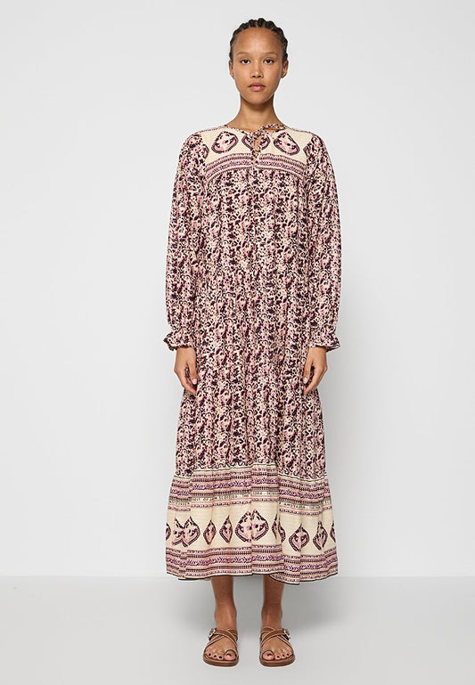 Maxi dress with flounces Women