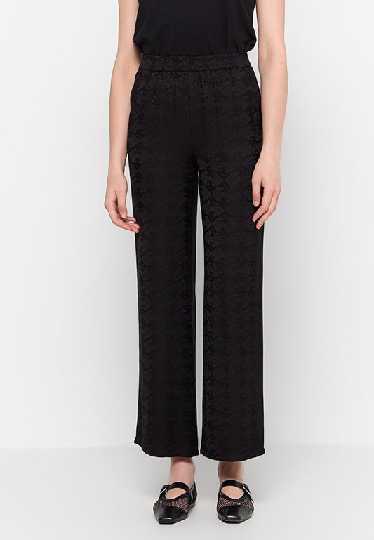 KARL LAGERFELD BLOCK LOGO JACQ PULL ON PANTS Black (ZZO2Q1606-Q00) Women