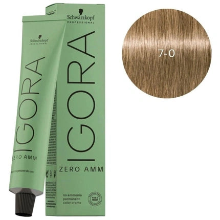 Schwarzkopf Professional Igora Zero Amm 7-0 Medium Blonde Natural 60ml