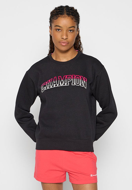 Champion Crewneck Sweatshirt Black (ZZO2R3M18-Q00) Women