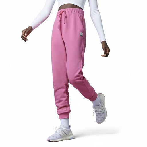Adidas Pink Cotton Blend Joggers Women, Women