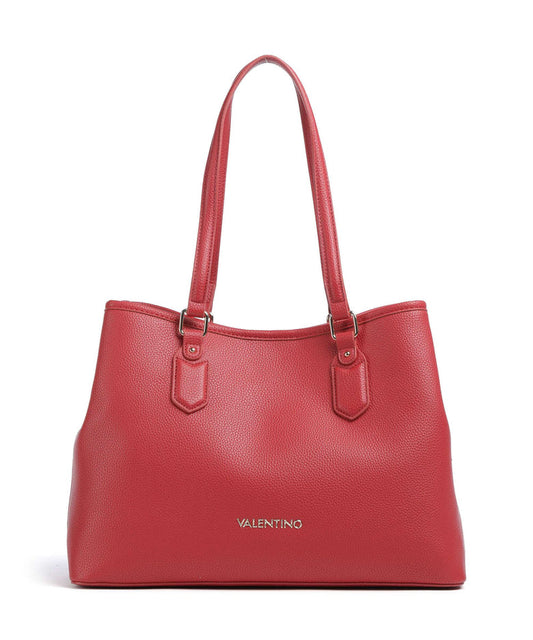 Mario Valentino Red Leather Tote Bag (VBS7LX01-128) Women