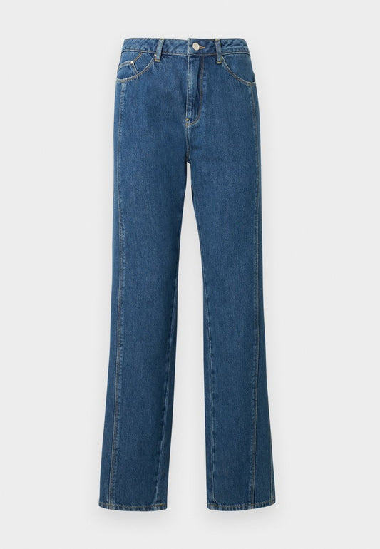 Karl Lagerfeld Straight Leg Denim Pants Mid Blue (B1W101021VA) Women