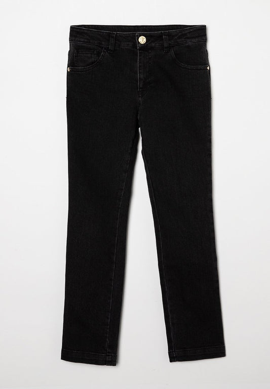 Roberto Cavalli Junior girl denim trousers black (ZZO1RD112-Q00) Kids
