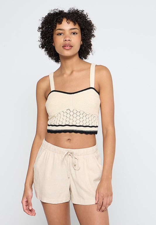 APR3 INTL BARE TIPPED CROCHET TANK 2CC $39.95 TR Women
