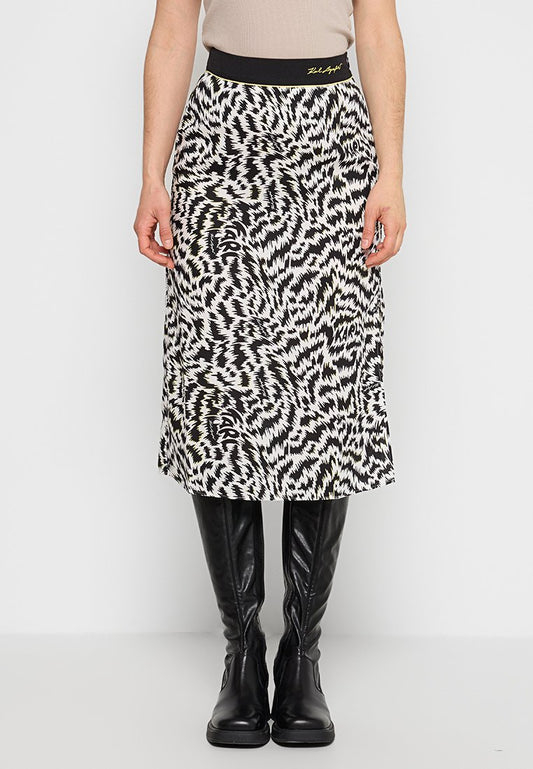 KARL LAGERFELD ZEBRA AOP SKIRT (ZZO30GA25-Q00) Women