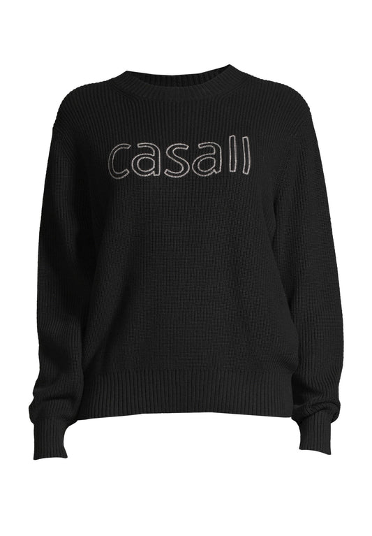 Casall Knitted Logo Sweater Black (C4421I000-Q11) Women
