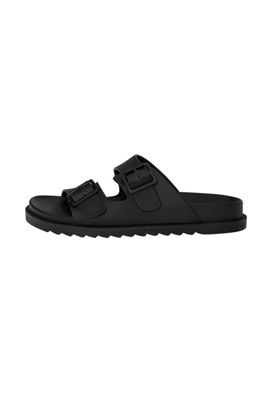 PULL&BEAR RUBBERISED WITH BUCKLES - Sandals Black (PUC12G01V-Q11) Men