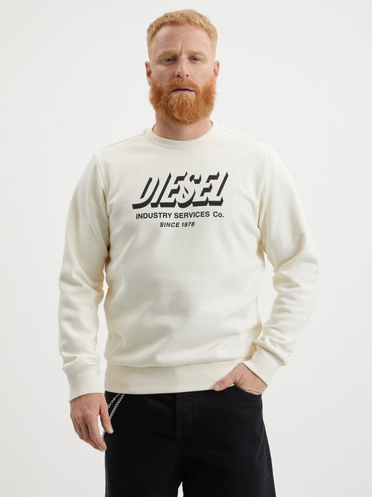 Diesel Cream Girk Sweatshirt White (A01802-0GRAL-3325123) Men
