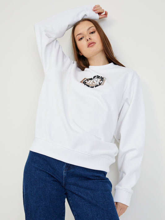 Diesel Oversized Sweatshirt White (A041630IAJH-3520360) Women