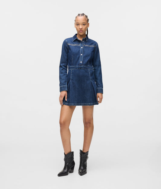 Karl Lagerfeld Jeans Klj Pleated Denim Dress Dark Blue (A4W130021EX) Women