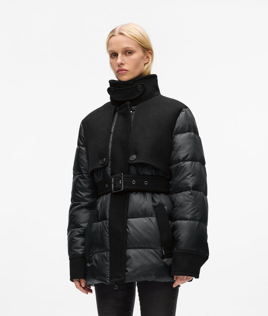 Karl Lagerfeld Mix Media Short Padded Coat (A4W15038) Women