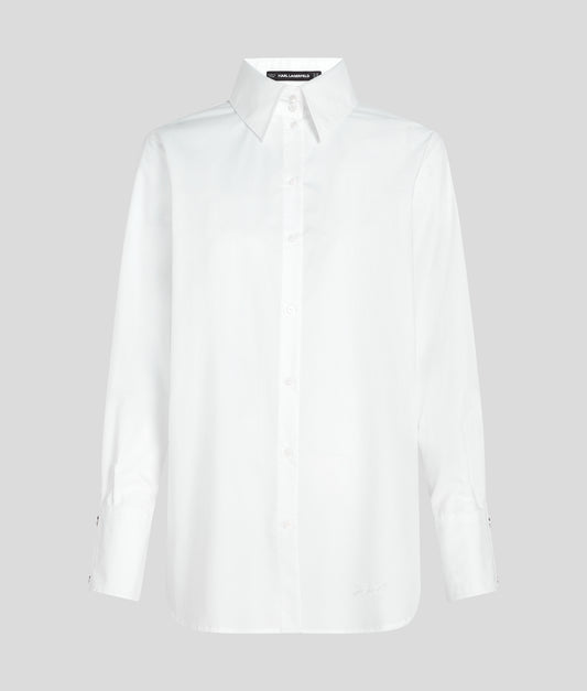 Karl Lagerfeld Snap Detail Poplin Shirt White (B1W11010100) Women